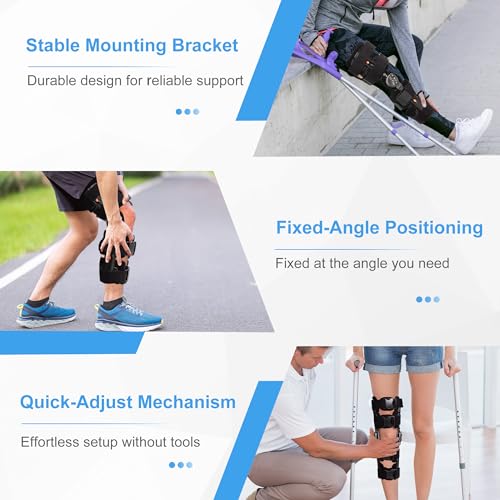NIdreamCE Hinged Knee Brace Post-Op ROM Immobilizer Leg Braces Orthopedic Patella Support Orthosis for ACL, MCL and PCL Injury Adjustable for Left and Right Legs Stabilizer Women & Men One Size - Thumbnail 6