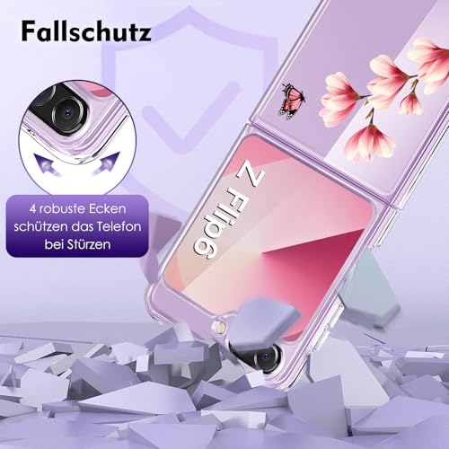 Coque fine Galaxy Z Flip 6 motif fleuri pour préserver son smartphone - 3