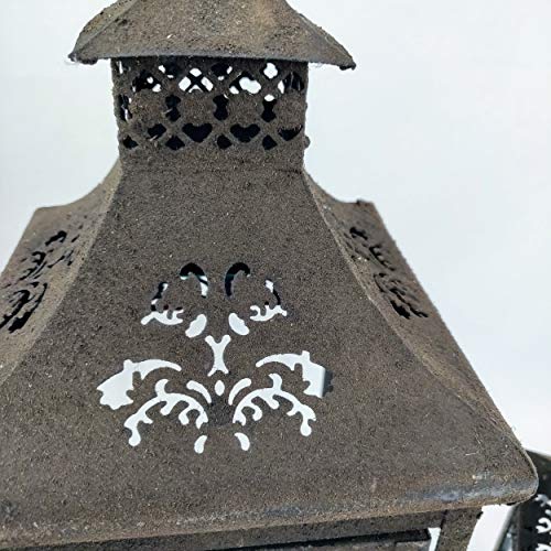Lanterna Marroquina Decorativa 56/40cm Café Rústica 2pçs
