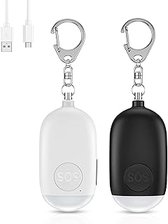 (Upgraded New Version) Safe Sound Personal Alarm, 130dB Rechargeable Safesound Security Alarm Keychain, Emergency Self Def...