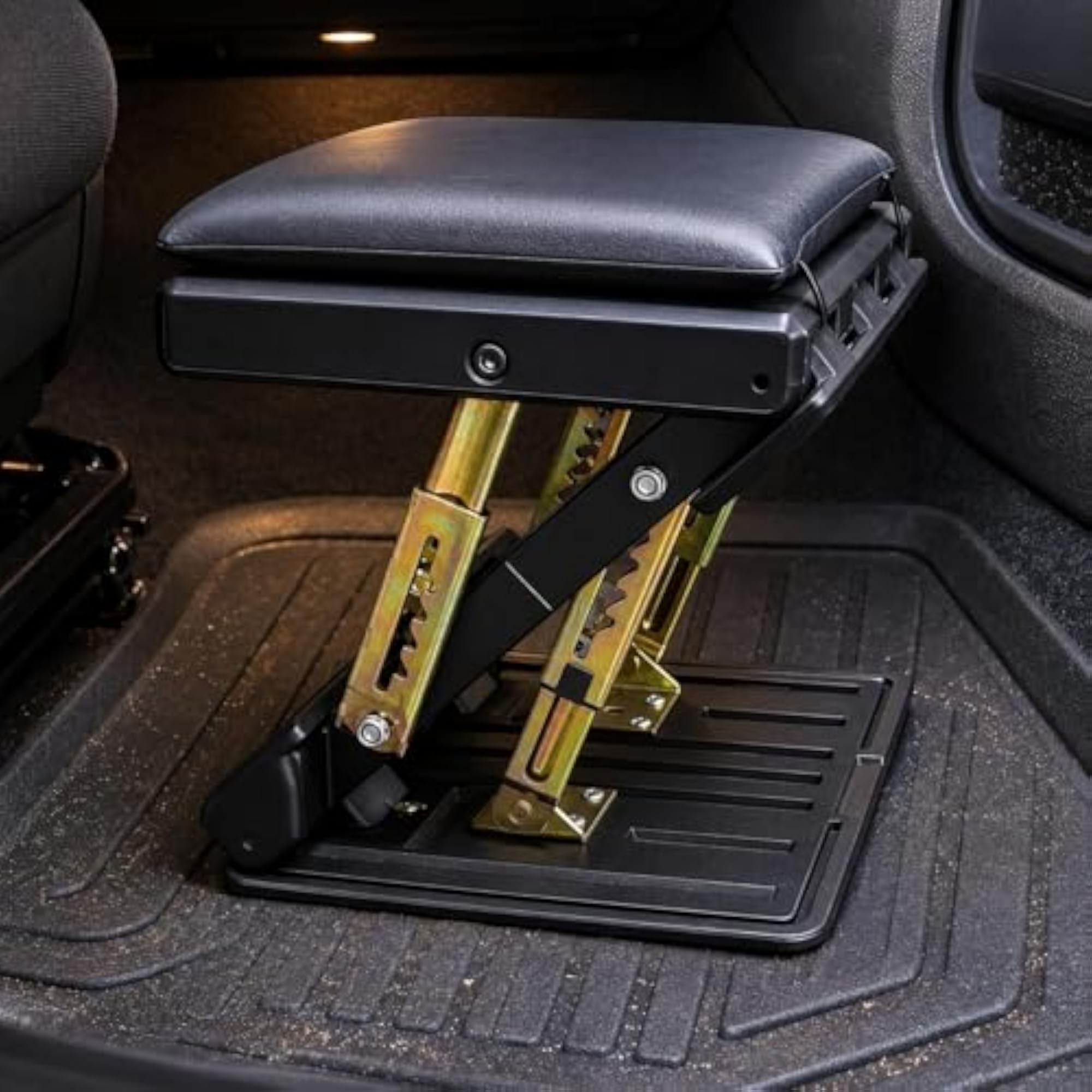 Compact Car Seat Footrest Metal Frame