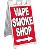 CO Signicade Vape Smoke Shop A-Frame Sign Sidewalk Pavement Banner Street Sign - rb L M