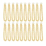 jojofuny 25pcs Mini Gold Necklaces Chains for Doll: Golden Necklace Chains for Doll Dress Up Decor Photo Props, Dollhouse DIY Accessories