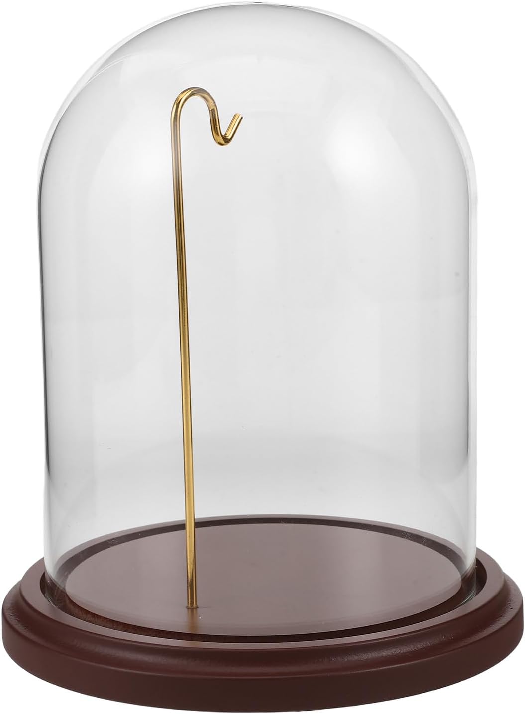Zerodeko Clear Glass Pocket Watch Display Dome Case with Base, 7x4 Inches