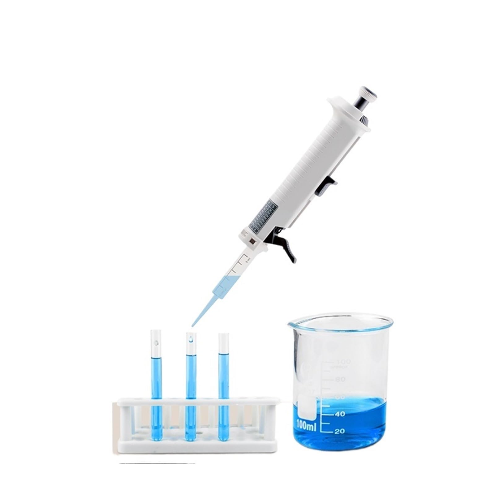 Pipetas de laboratorio, Dispensador continuo de pipetas de 0,5 ml a 5 ml Pipeta for creatividad Pipeta ajustable Gotero Equipo de laboratorio con punta de 5 ml,Micropipetas