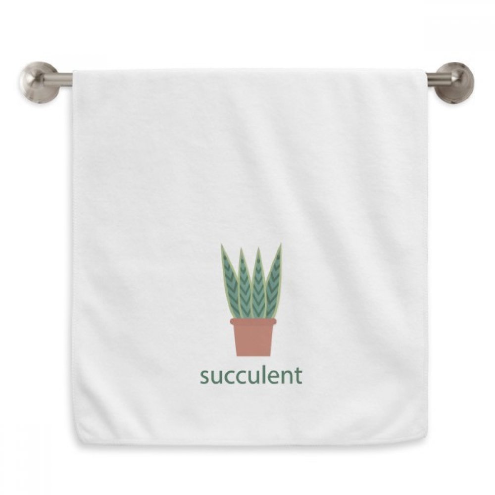 Serviette douce pour visage motif succulentes contre la peau rêche