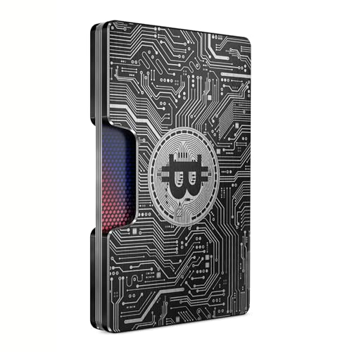 Image of Engraved Aluminum Wallet for Men - Slim Money Clip & Card Holder with Engraved Finish. Enhanced RFID Blocking, Compact, Unique & Minimalist Wallets