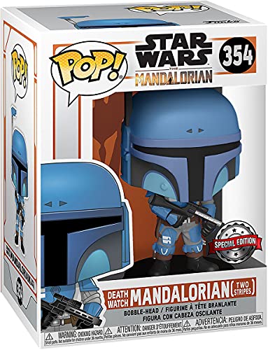 Funko , Multicolor,FK46091 Star Wars The Mandalorian POP! TV Vinyl Figure Death Watch Mandalorian (Two Stripes) 9 cm