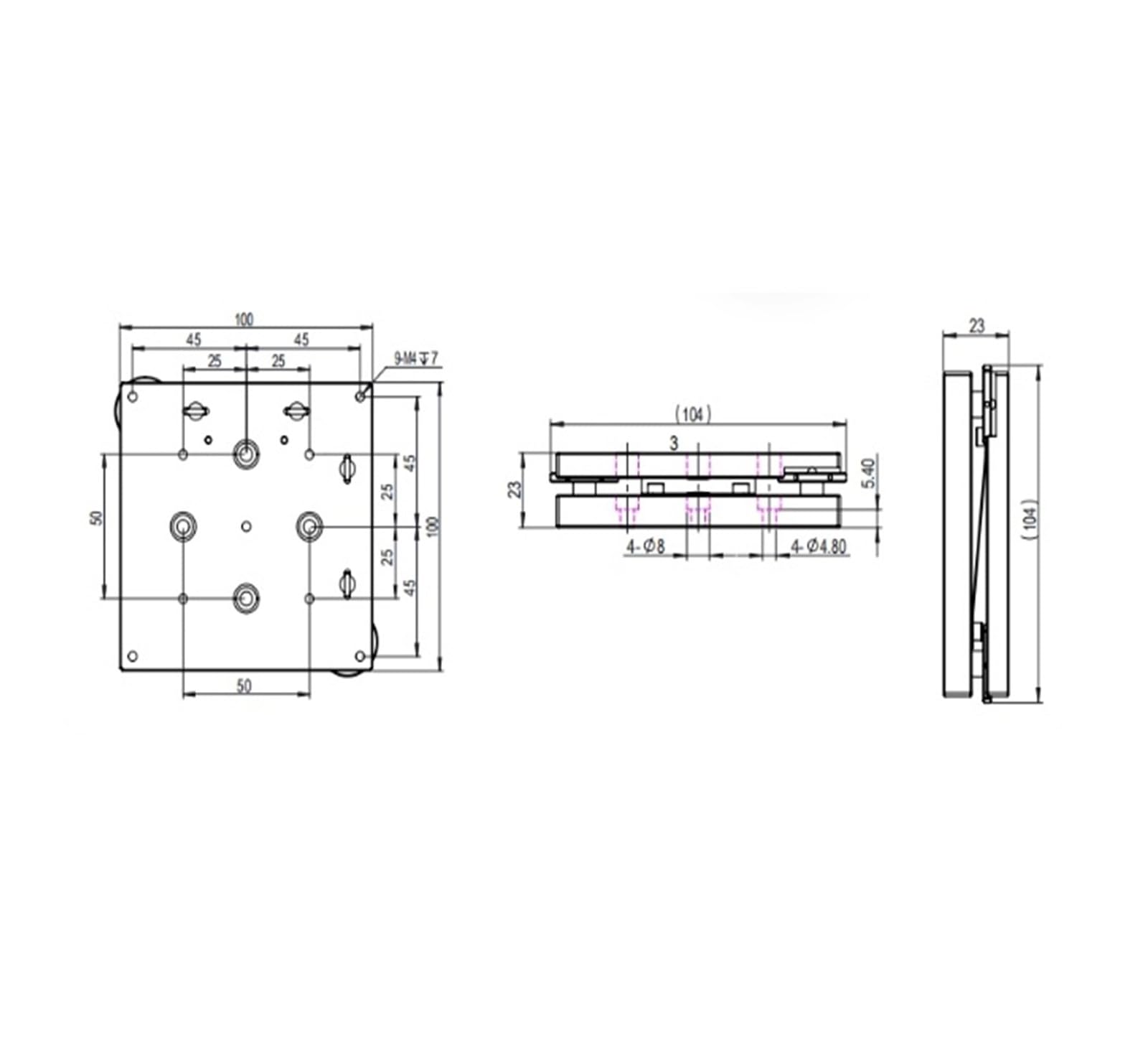 Table inclinable rotative de précision LSD-BD-1004, plate-forme d'angle de précision originale