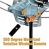 Five Star HDTV Antenna Amplified Digital Outdoor Antenna 150 Miles Range, 360 Degree Rotation Wireless Remote, with 40FT RG6 Coax Cable Installation Kit and Mounting Pole 5 TVs #2