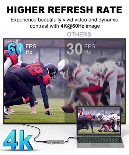 Usb C Hub, Usb C Dongle 4K60Hz Adapter, Aorz 5 In 1 Usb C Hub Multiport Hdmi Adapter With 100W Power Delivery, 1*4K@60Hz Hdmi Output, 3*Usb3.0 Ports For Macbook Pro Air Dell Hp And Most Type C Devices #TOP1