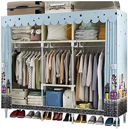 Portable Wardrobe Foldable Bedroom Children's Living Room Dormitory Rental Clothes Storage Cabinet Dustproof