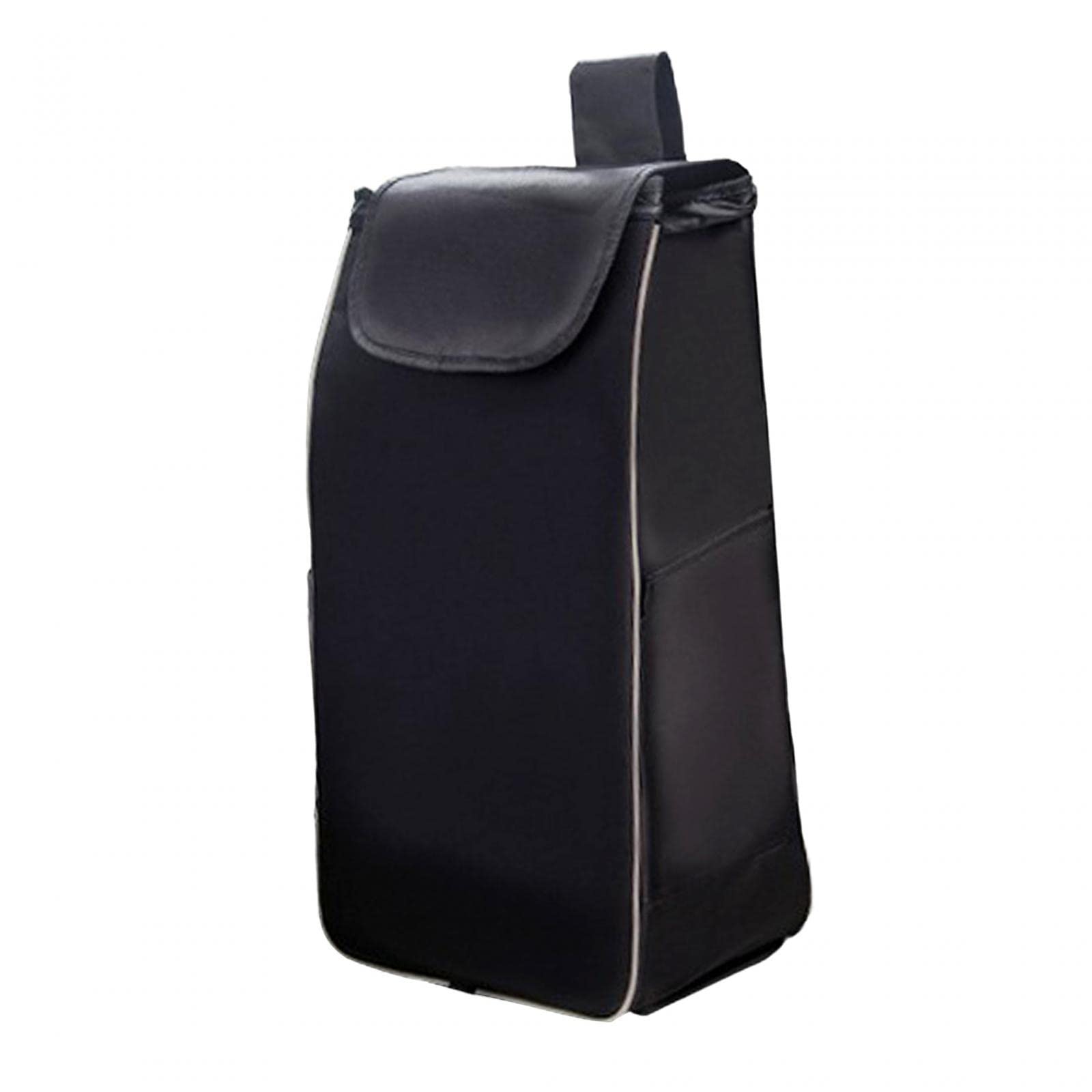 Shopping Cart Replacement Storage Bag Trolley Bag Oxford Waterproof with Side Pockets and Rear Pocket Convenient Collapsible Portable, Black Thickened