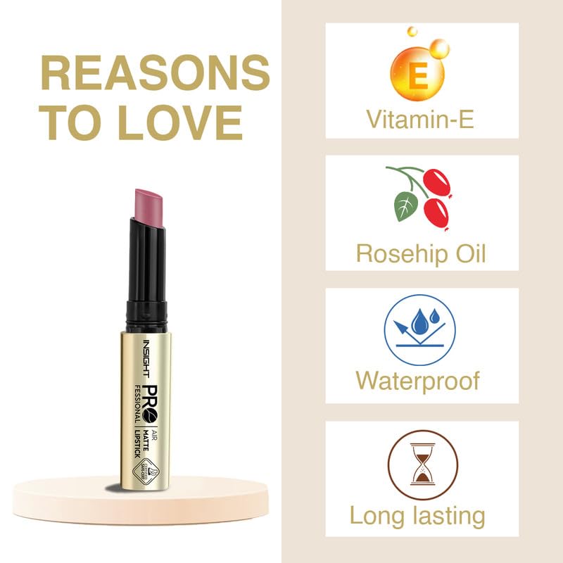 Image of INSIGHT Professional Air Matte Lipstick | Smooth Finish | All Day Comfort | Infused with Rosehip Oil and Avocado Butter | One Swipe Color - (Rapunzel) (3g)
