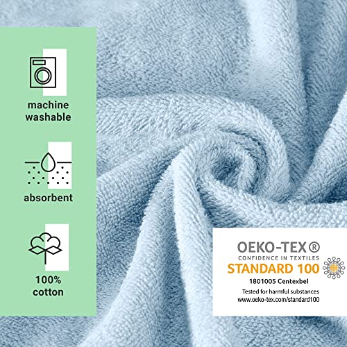 HOMELEVEL Kinder Badeponcho aus 100% Baumwolle - Poncho Handtuch für Strand Schwimmbad - Surfponcho mit Kapuze - Bademantel für Jungen und Mädchen