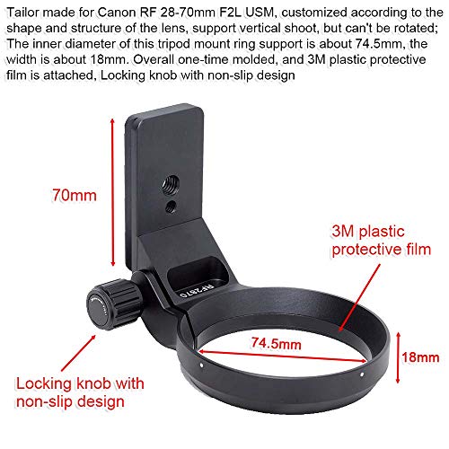 iShoot Metal Tripod Mount Ring Lens Collar Compatible with Canon RF 28-70mm f/2L USM - Image 4