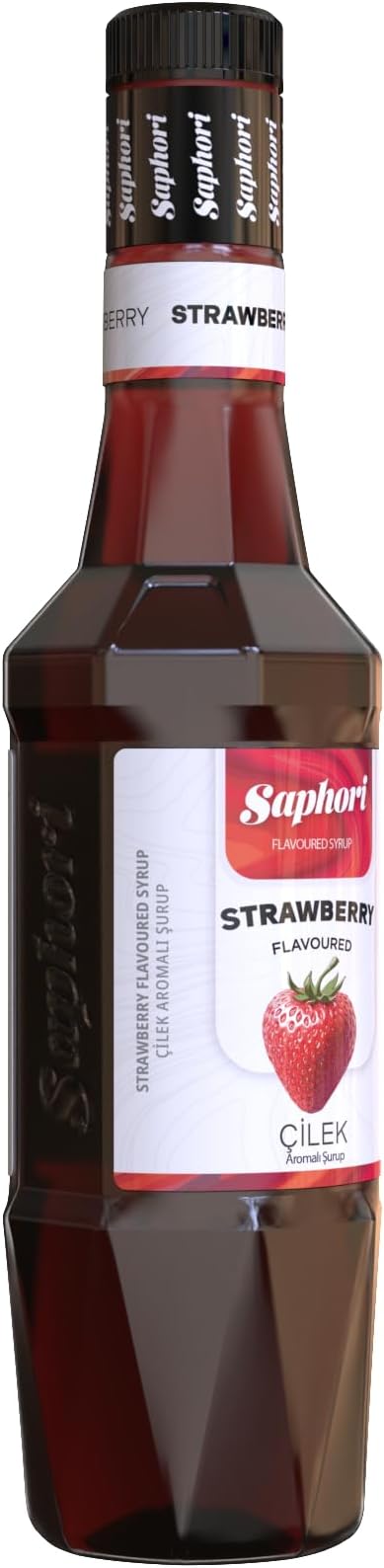 Saphori Strawberry Flavored Cocktail Syrup, Strawberry Syrup, Coffee Syrup 700 ML