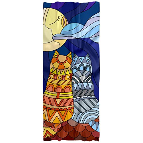 Écharpe légère femme motif chat pour vos balades d'automne et printemps