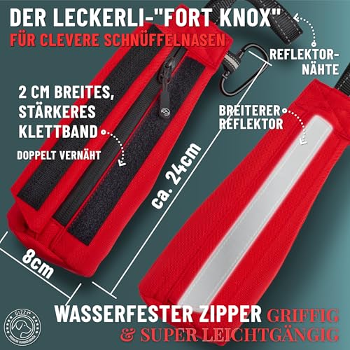 GIZZY® DAS ORIGINAL I Futterdummy Hunde I Robuster Hunde Futterbeutel für alle Rassen I Dummy Hundetraining mit Leckerlies - Die Erziehungshilfe für Hunde I Futterbeutel Hundetraining - Hunde Zubehör