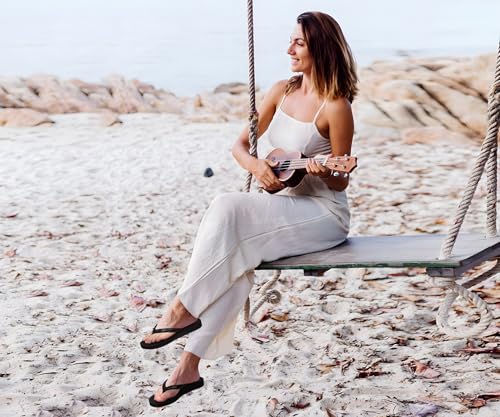 ONCAI Women's Flip Flops with Rhinestone, Arch Support Yoga Mat Comfort Walking Summer Beach Thong Sandals with Plantar Fasciitis Rubber Soles US Size 5-112