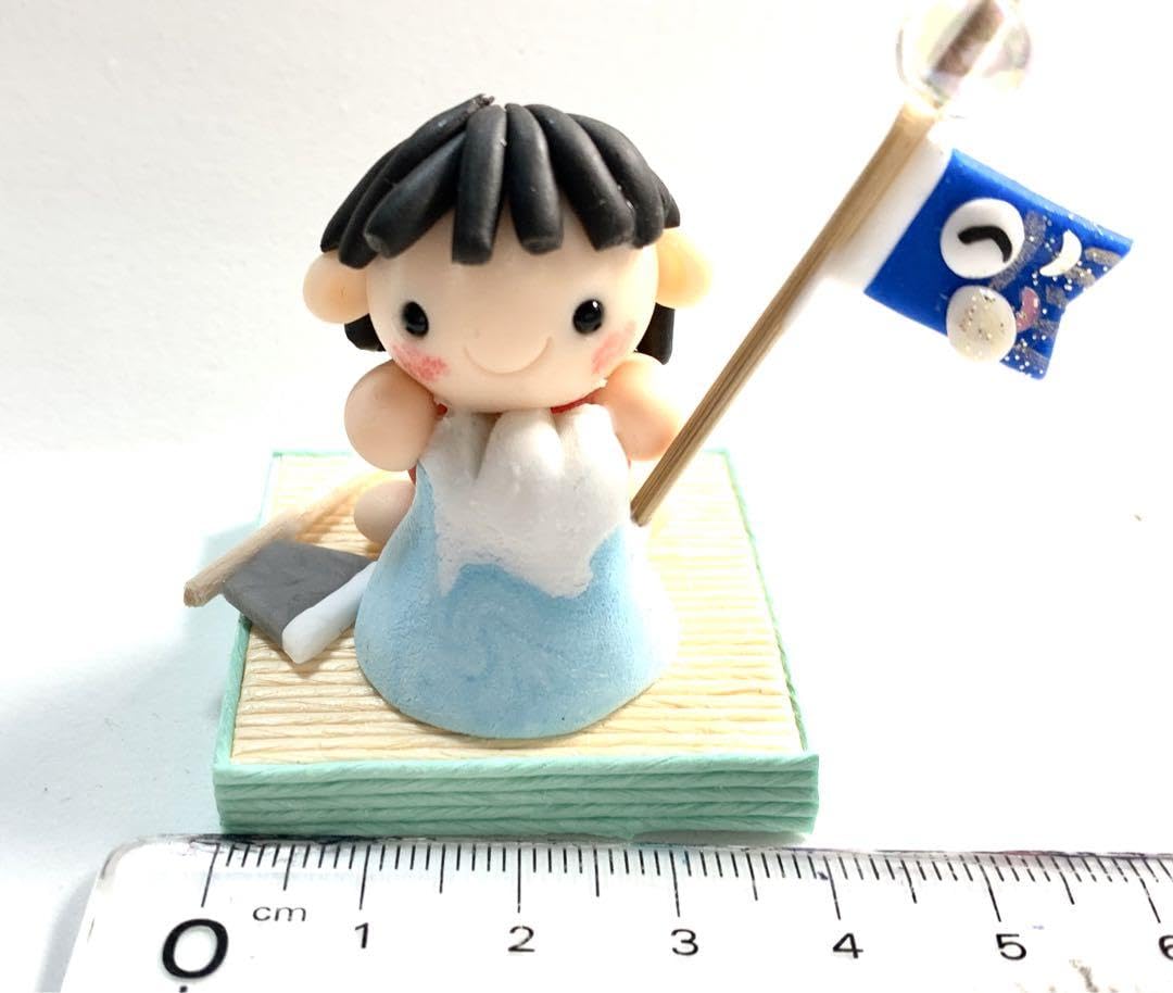 Amazon.co.jp: げ！！金太郎と鯉のぼり 樹脂粘土 置物 5月の節句 子供