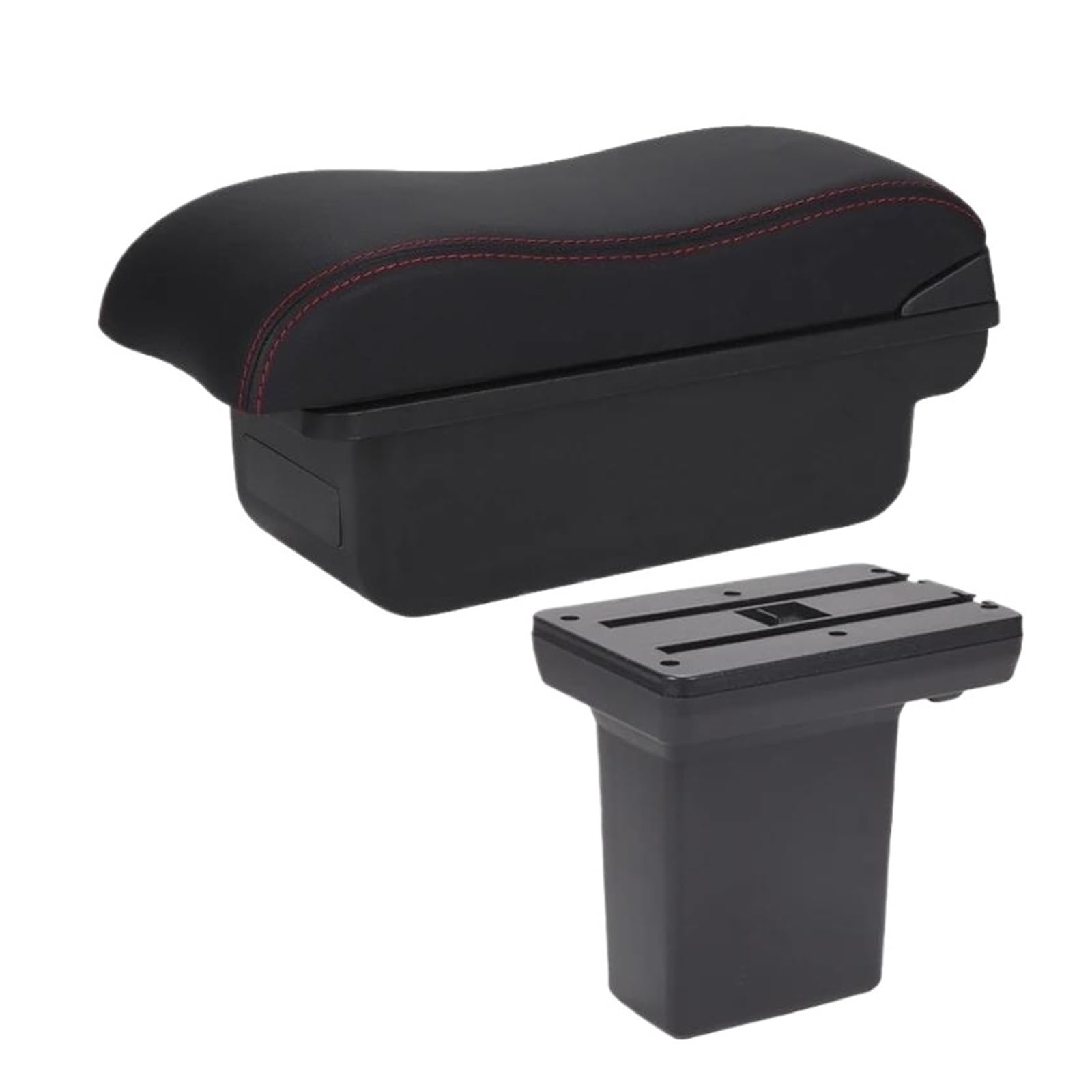 REOKIP For Opel For Mokka 2025 Car Armrest Box Center Console Storage Box Car Arm Rest Box(C1 Black red NO USB)