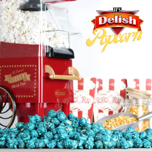 Gourmet Blue Raspberry Flavored Popcorn By It's Delish, 5 Lbs Bulk Bag | Air Popped Pop Corn Snack - Fruity Blue Themed Candy Confetti | Birthday Party, Events – Gluten Free, Vegan, Kosher #TOP4