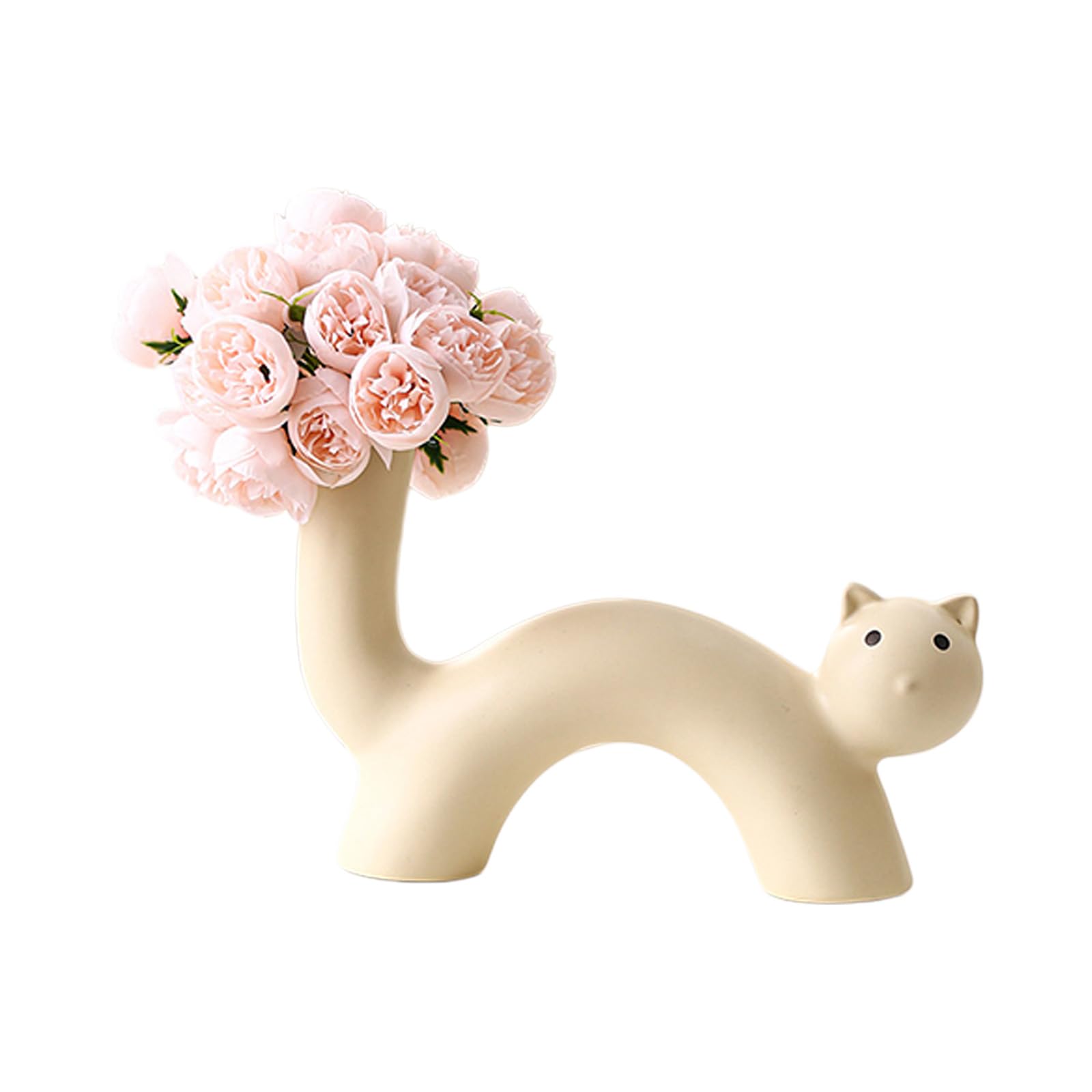 Cats Decors Decorative Flower Vases Vase Table Centerpieces Ceramic Buds Vase for Home Decors Cats Lovers Ceramic Buds Vases