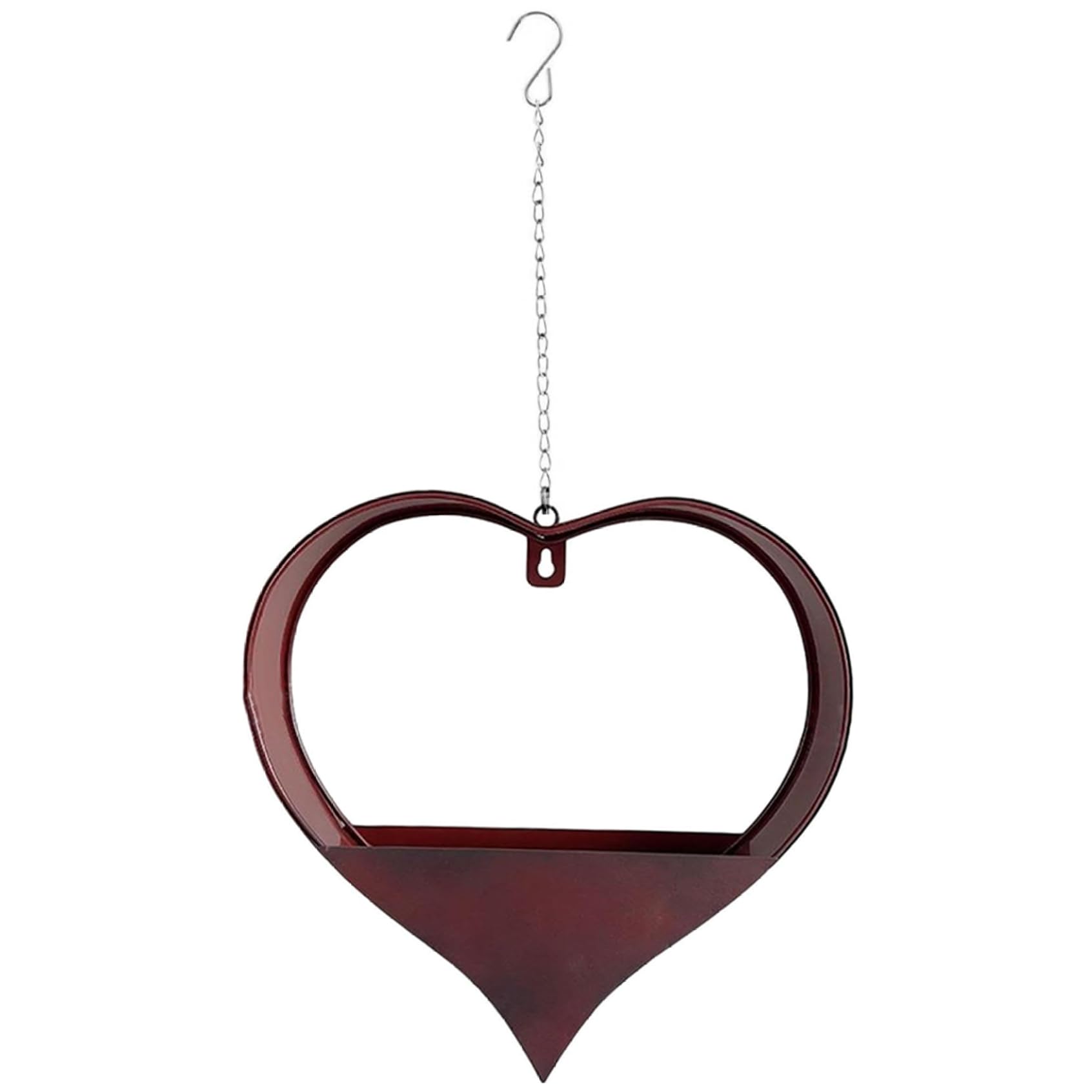 Uanqfegy Hanging Planter Heart Shape Iron Self-Watering Wall Pot, Rustic Decorative Garden Planter For Indoor Outdoor Plants