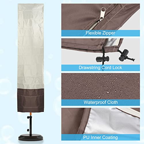 PATIKIL Capa de guarda-chuva de pátio ao ar livre, capas de guarda-sol à prova d'água para guarda-c