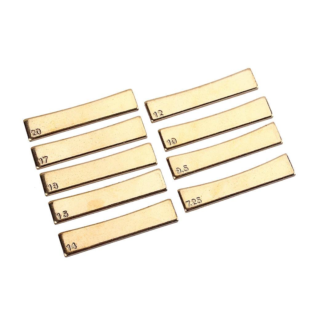 9pcs High Fret Press Caul Insert Luthier Tool Made of Brass,