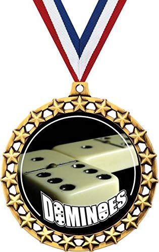 Medallas Dominoes Medal 2.5" Galaxy Star, paquete 5