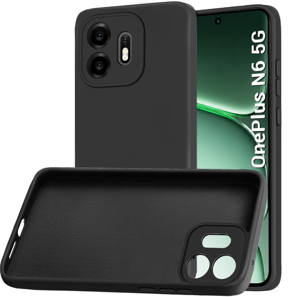 TheGiftKart Liquid Silicon Back Cover Case for OnePlus N6 5G | Total Camera Protection | Micro-Fibre Lining Inside | Shockproof Back Cover Case for OnePlus N6 5G (Silicone, Black)-image-43