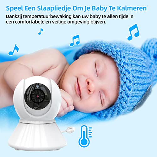 Babyfoon met Camera, 3,5 Inch, Babyfoon, Babymonitor met Afstandsbediening, Pan-Tilt-Camera, 2 x Digitale Zoom, 355 °/120 Graden Draaibaar, ECO-Modus, Nachtzicht - Afbeelding 7