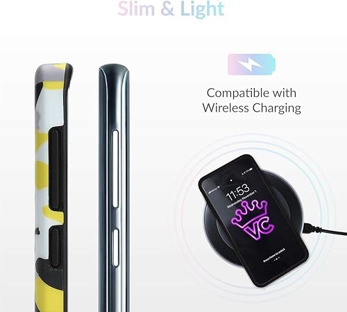 Miniatura 6 de VELVET CAVIAR Funda compatible con Samsung Galaxy S8 Camo para niñas y mujeres, bonitas fundas protectoras para teléfonos (camuflaje amarillo)