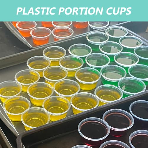 FICUCUSO 400 Count-2 oz Plastic Condiment Portion Cups(No Lids),for Souffle,Sauce,Jello Shots,Salad Dressing by FICUCUSO - Image 5