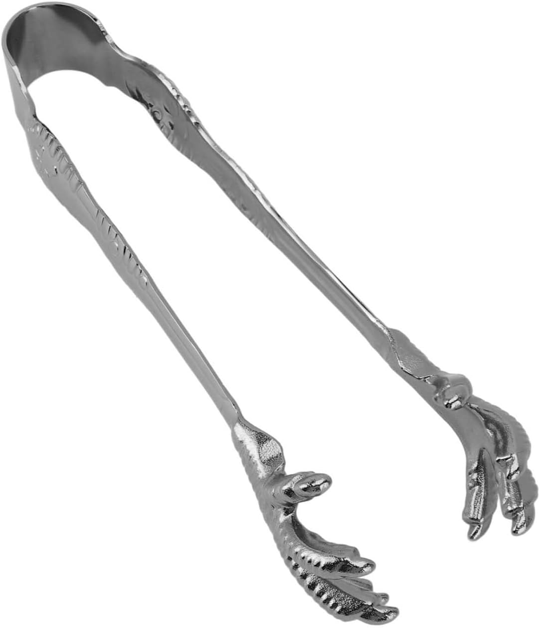 Stainless Steel Ice Tongs Eagle Claw Design for Bar Home Use Copper Plating Grip Non-Slip Easy to Clean(Black Plating)
