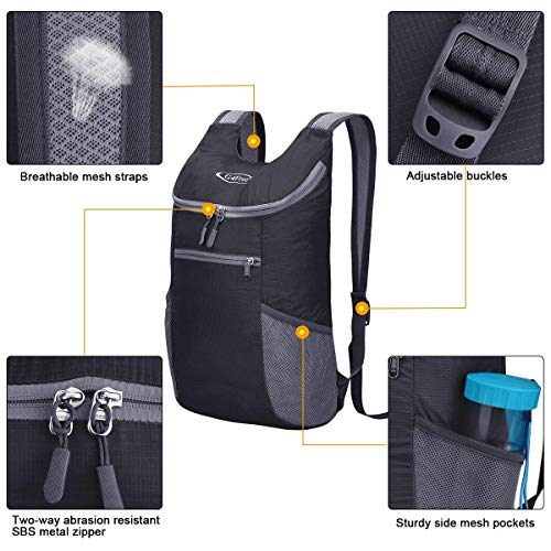 Mochila de senderismo plegable ligera 40L miniatura 6