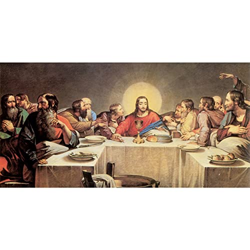 DORCEV 10x5ft The Last Supper Backdrop Vinyl Fabric Leonardo Da Vinci's World Famous Painting Photo Background Artwork Decor for Living Room Bedroom Home Office Decor Christian Activities Banner