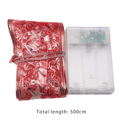 Bothyi Luzes de fita de natal decoração do feriado, luz de atmosfera diy, luzes de fadas de natal pa