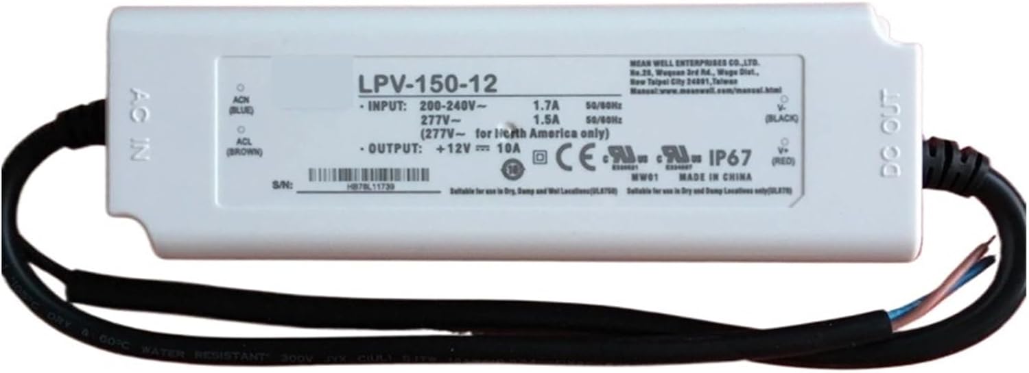 LPV-150 12V 15V 24V 36V 48V Waterproof Switching Power Supply LPVL-150(LPV-150-48)