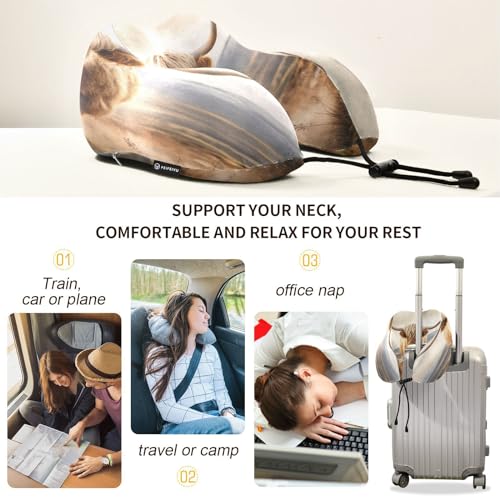Almohada de viaje espuma viscoelástica ajustable miniatura 4