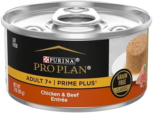 Purina Pro Plan Senior Cat Food Wet Pate, Chicken and Beef Entree...