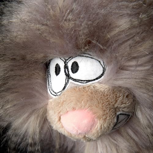 sigikid 39860 Plüschtier Kiez Monz, BeastsTown für Kinder und Erwachsene zum Sammeln, Schenken, Spielem, Schmusen, Grau/Katze