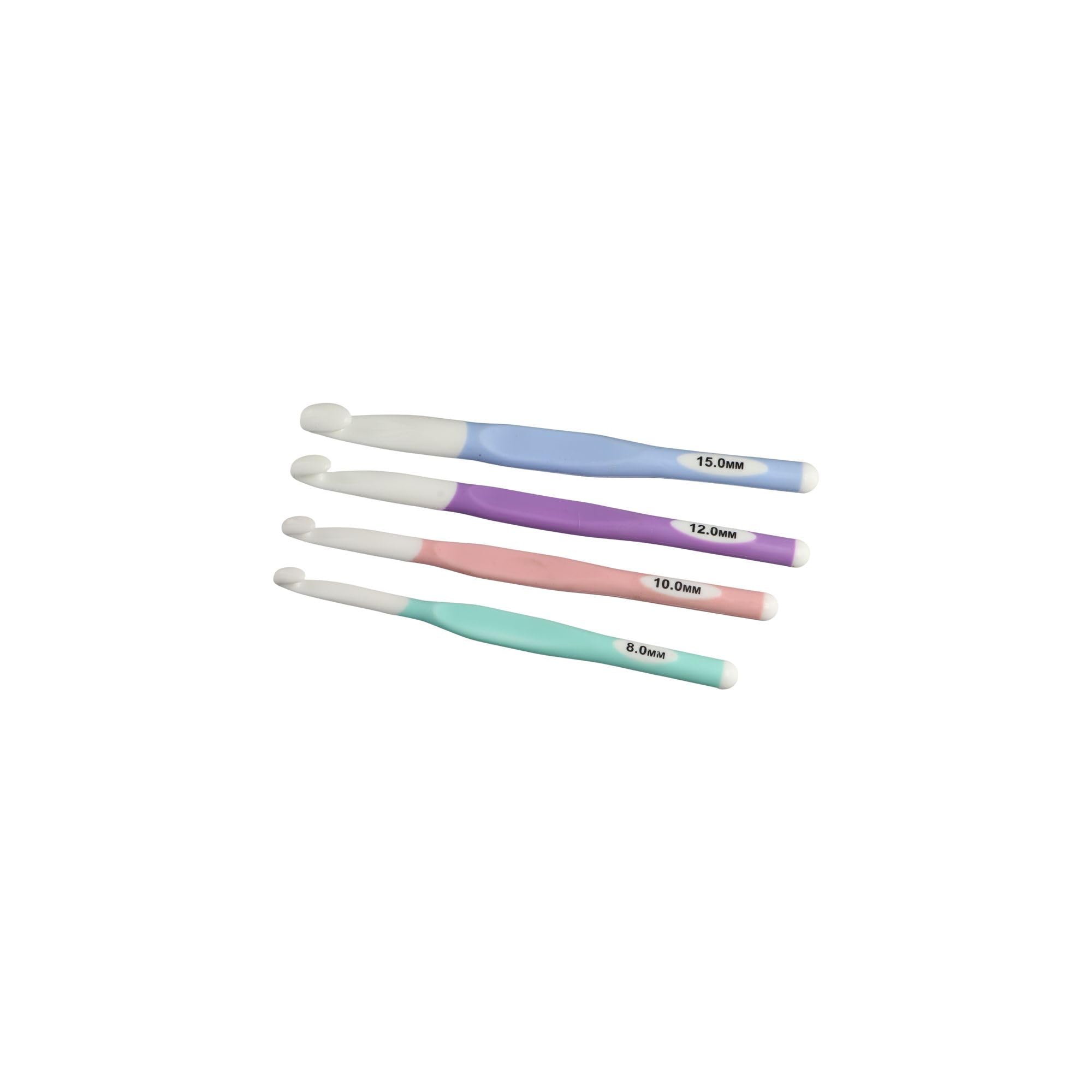 Lot De 4 Crochets Tricot ABS 8-15mm Avec Accessoires - Idéal Débutants Et Créatifs