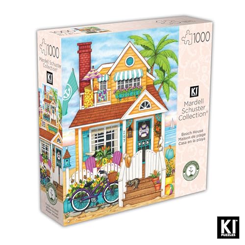 Puzzle de 1000 Piezas para Adultos PLAYVIEW Beach House Colorido Frente al Mar 27x20 miniatura 2