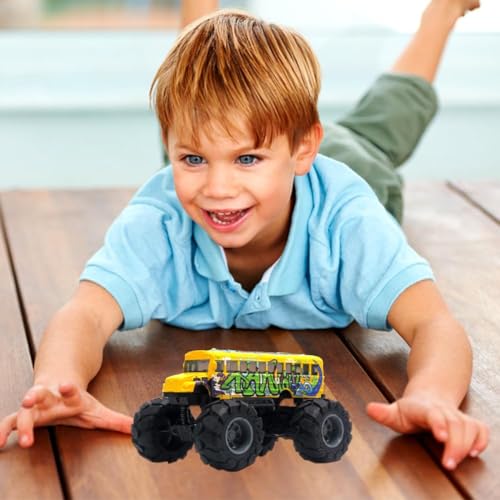 PDXVDP Schulbus Spielzeug Modell School Bus Spielzeug Gelb Bus Spielfahrzeuge Alloy Bigfoot Car Schulbus Modell Auto Für Kinder Kinder, Suitable as a Birthday Gift for Children