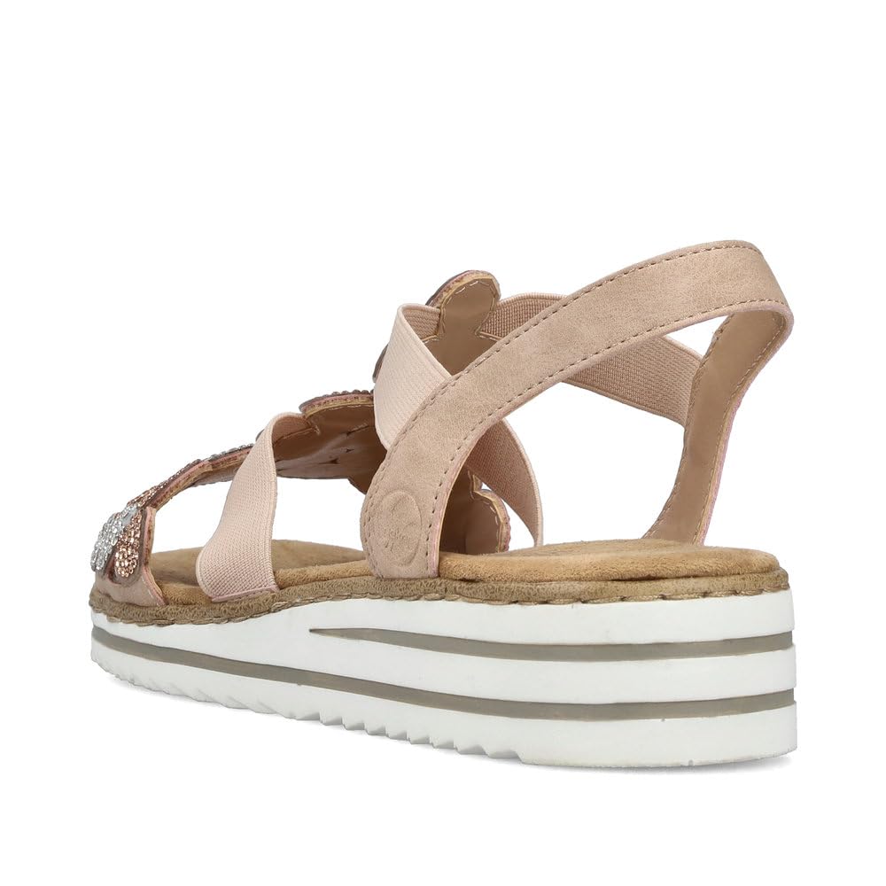 Rieker Damen Keilsandalen V0613, Frauen Sandalen