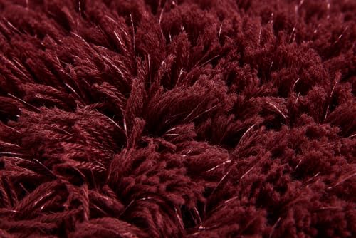 Image of Shaggy Carpet 3x5 Ft for Living Room & Bedroom (Maroon)