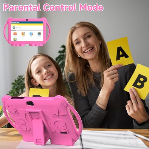Image of 2025 Kids Tablet, Kids Android 12 Tablet 7 inch, 4+32 GB ROM (1TB Expansion), Parental Controlled Toddler, BT, WiFi, Dual Camera, Shockproof Case